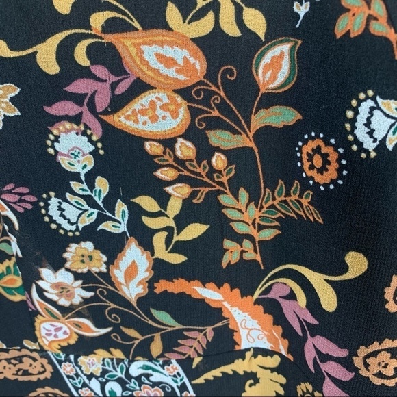 Estelle Love Potion Dark Floral Long Sleeves Midi Dress Size 1X - Picture 14 of 15